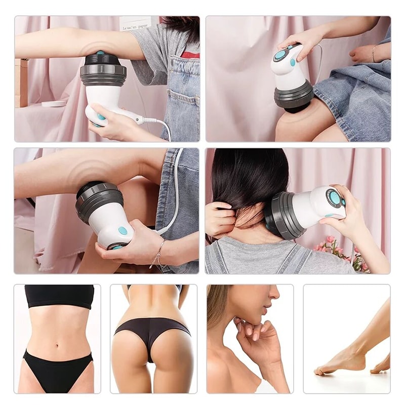 Portable Electric Massager for Body Slimming & Cellulite Treatment - Vibration Massage for Neck, Waist, & Spine Care