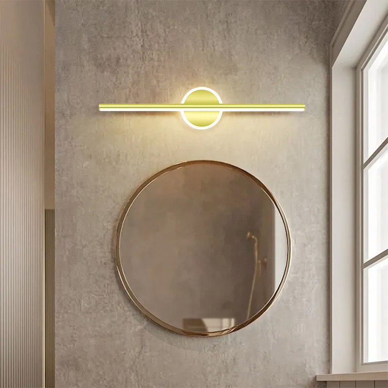 Modern LED Wall Lamp for Bathroom Toilet Black Gold Long Strip Fixture Home Decor LED Lighting Lamp