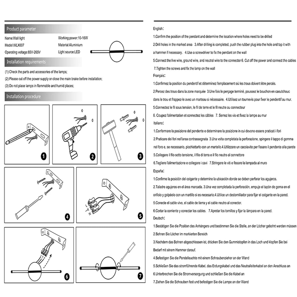 Modern LED Wall Lamp for Bathroom Toilet Black Gold Long Strip Fixture Home Decor LED Lighting Lamp