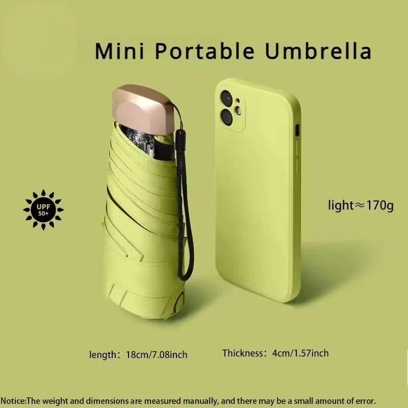 Mini Capsule Umbrella UltraLight UV Protection Folding Pocket Umbrella For Rain Sun Dual Use 5
