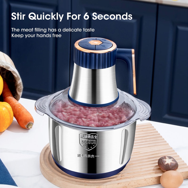Stainless Steel Electric Meat Grinder Food Processor Multifunctional Vegetable Chopper Mincer for Baby Food