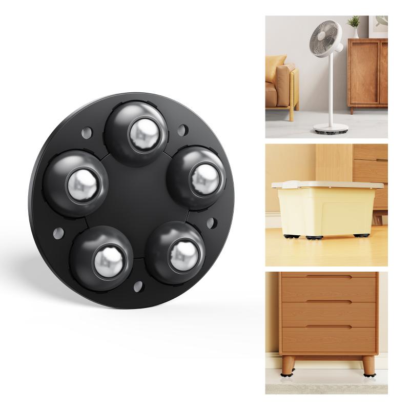 Adjustable Furniture Leg Pads with Rollers Perfect for Sofa, Bed, and Washing Machine Boosters