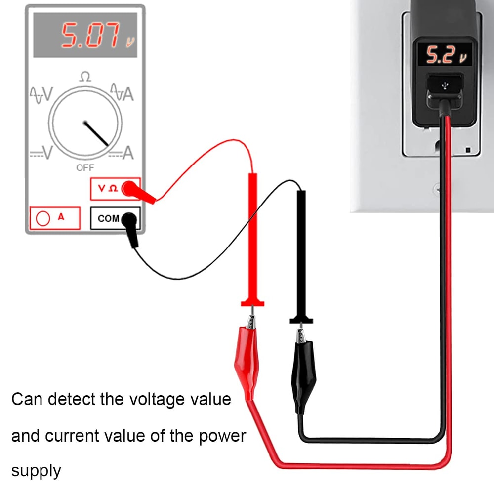 Maximized For Testing Circuits And Power Supplies This Highquality USB Clip Test Lead Is Ideal For 4