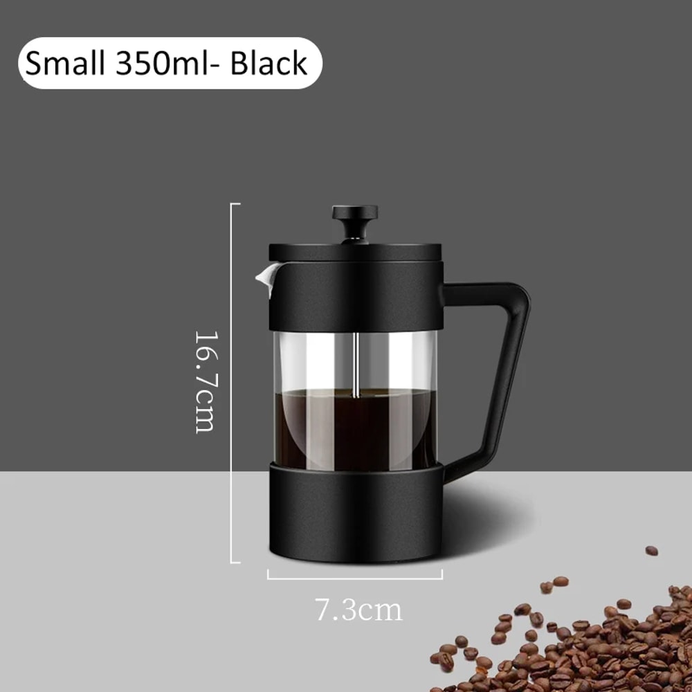 Premium French Press Coffee Maker Borosilicate Glass, Multifunction Hand Press Pot for Coffee Tea Brewing