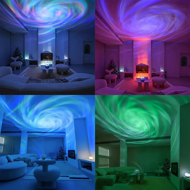 LED Galaxy Projector Light with Remote Control Multi-color Star Projector for Bedroom Christmas Decoration