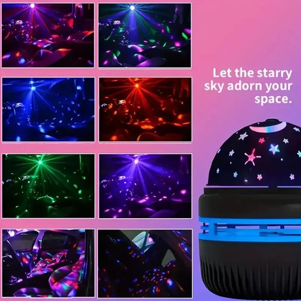 LED Galaxy Projector Light with Remote Control Multi-color Star Projector for Bedroom Christmas Decoration