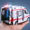 Mini Diecast Emergency Vehicle Model Set Ambulance, Fire Truck, and Police Car with Sound Light for Boys