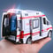 Mini Diecast Emergency Vehicle Model Set Ambulance, Fire Truck, and Police Car with Sound Light for Boys