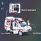 Mini Diecast Emergency Vehicle Model Set Ambulance, Fire Truck, and Police Car with Sound Light for Boys