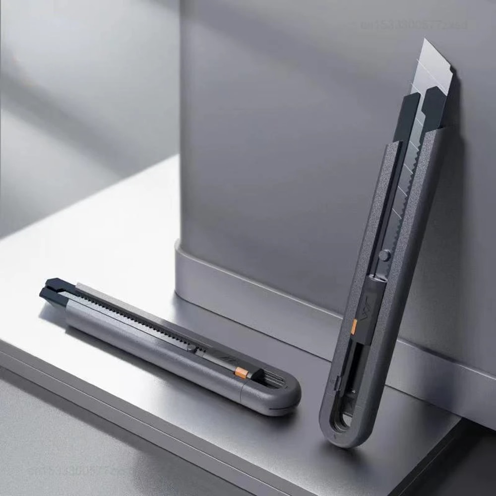 Stretch Utility Knife With Safety Lock Carbon Steel Blades Pocket Knife For Paper Cutting And Handi 0