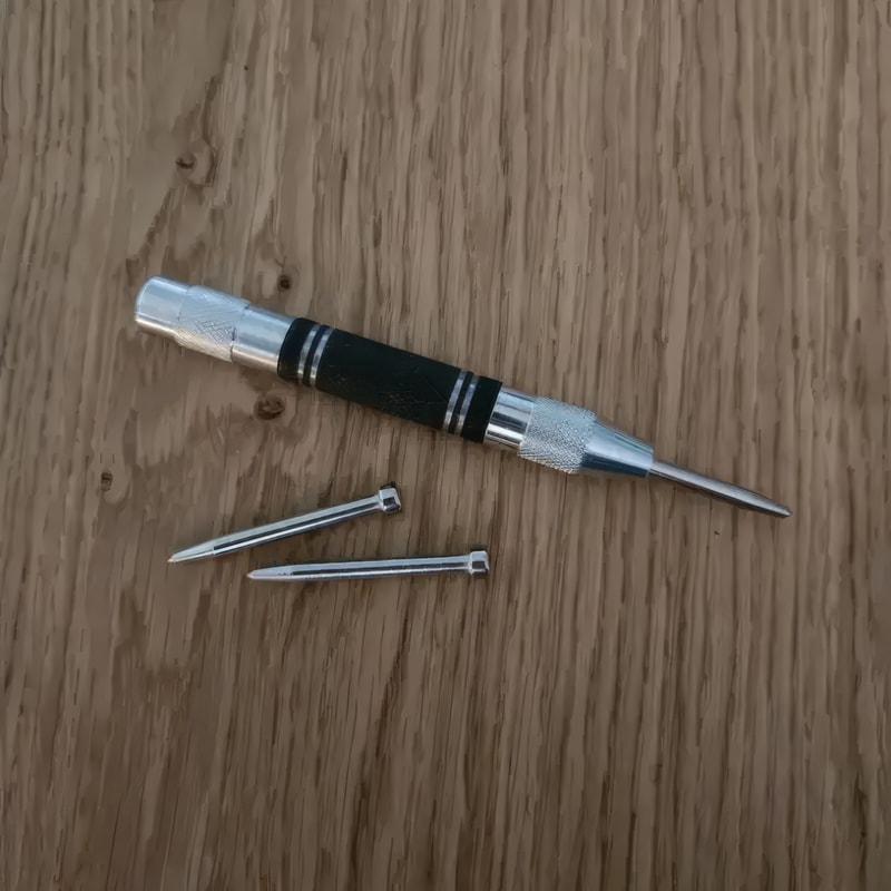 Silver Automatic Center Punch Tool Time-Saving, Precision Punch for Equipment Maintenance Installation