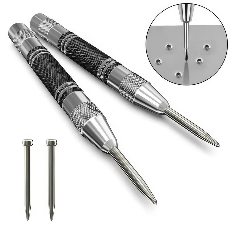 Silver Automatic Center Punch Tool Time-Saving, Precision Punch for Equipment Maintenance Installation