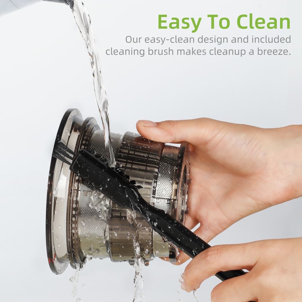 Cold Press Juicer With Large Feed Chute Powerful Slow Masticating Juicer For Whole Fruits And Veget 5