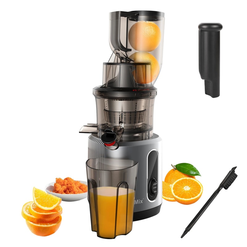 Cold Press Juicer With Large Feed Chute Powerful Slow Masticating Juicer For Whole Fruits And Veget 0
