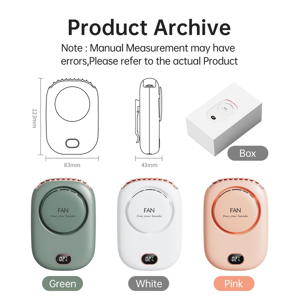 Neck fan, portable neck fan, bladeless neck fan, USB rechargeable fan, hands free fan