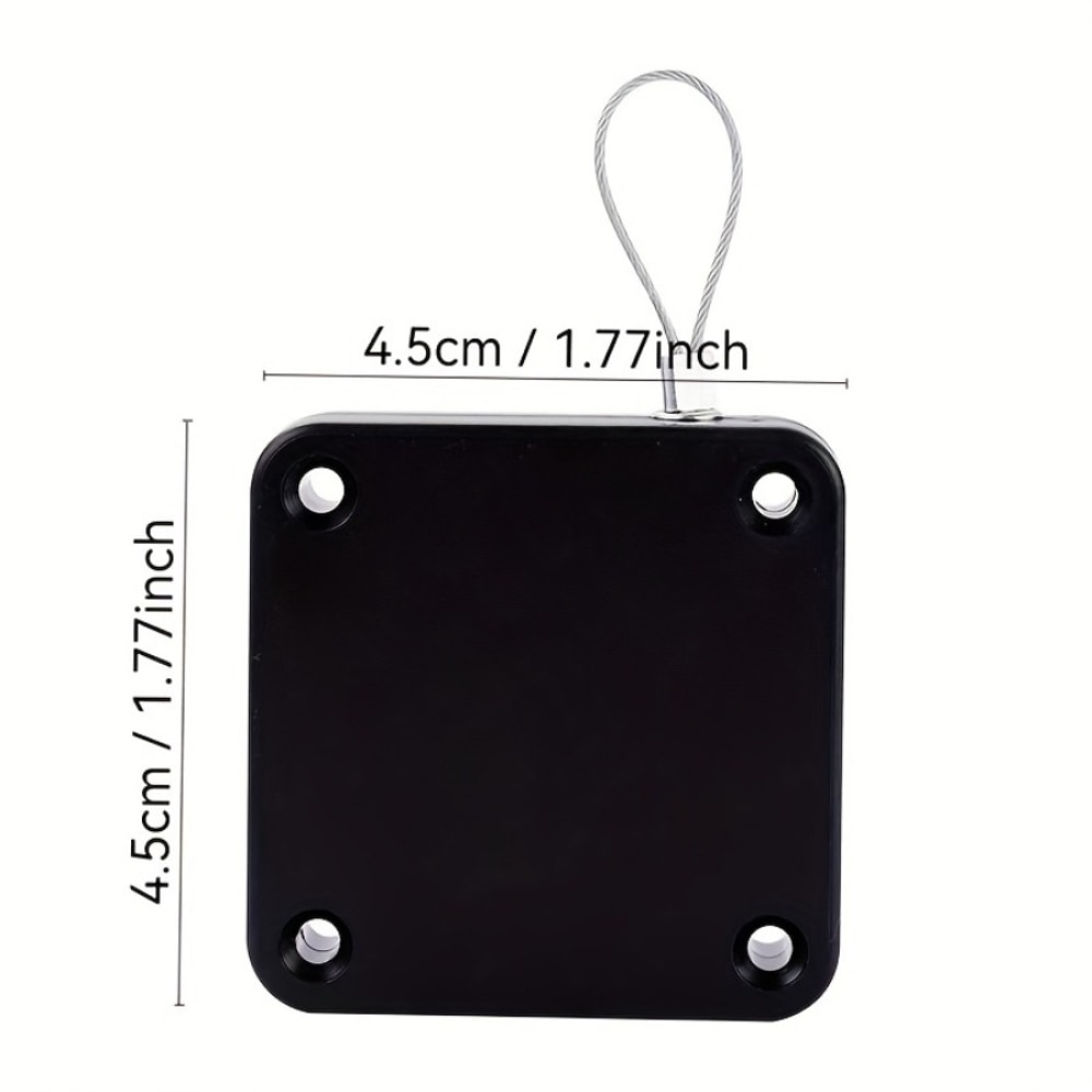 Black Automatic Door Closer No Drill Self Closing Door Device for Home Office Bathroom