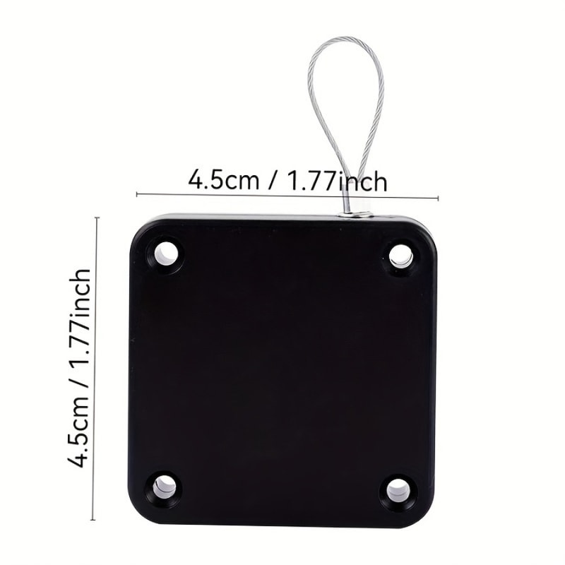 Black Automatic Door Closer No Drill Self Closing Door Device for Home Office Bathroom