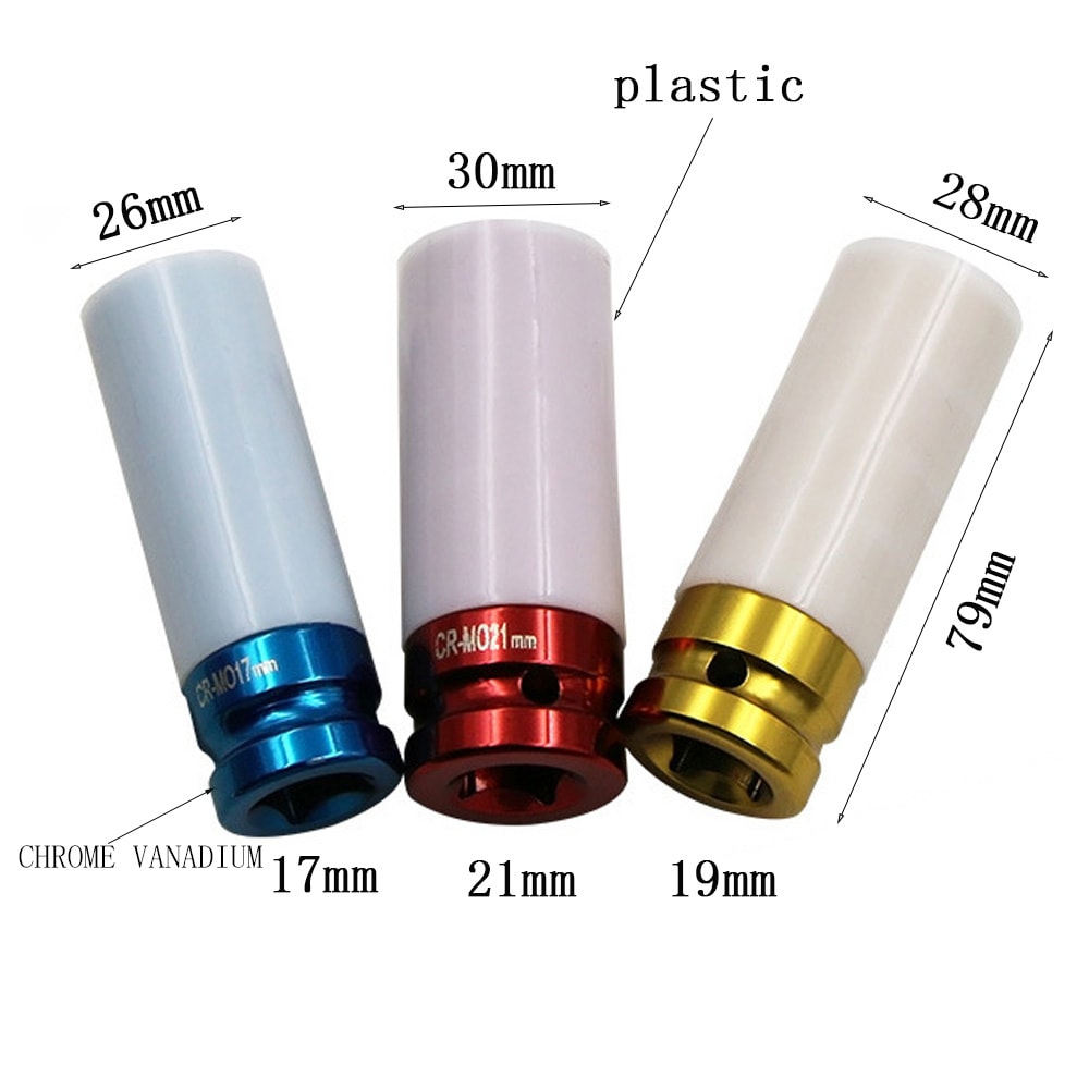 Premium Color Tire Protection Nut Socket Set For Car Wheels 2