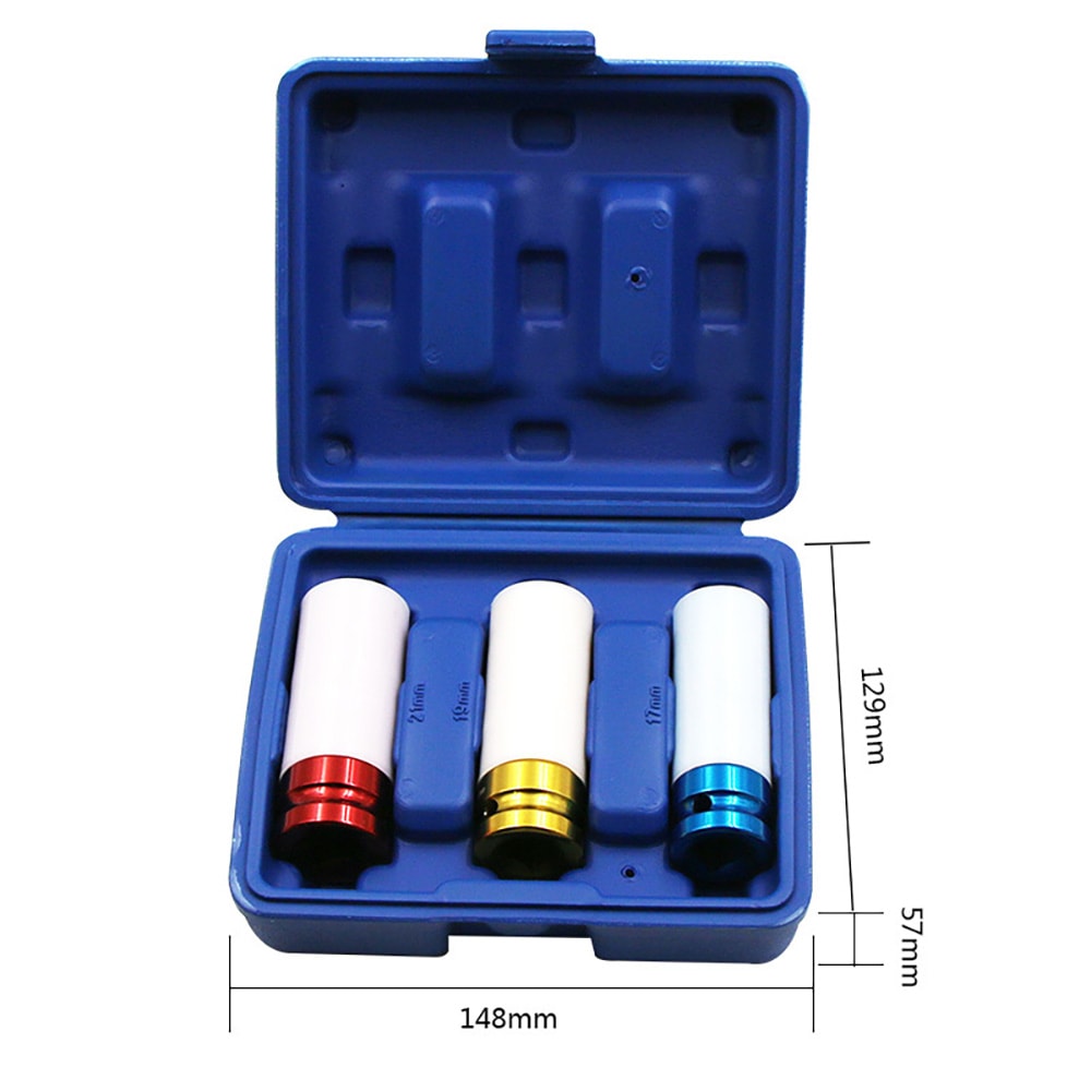 Premium Color Tire Protection Nut Socket Set For Car Wheels 6