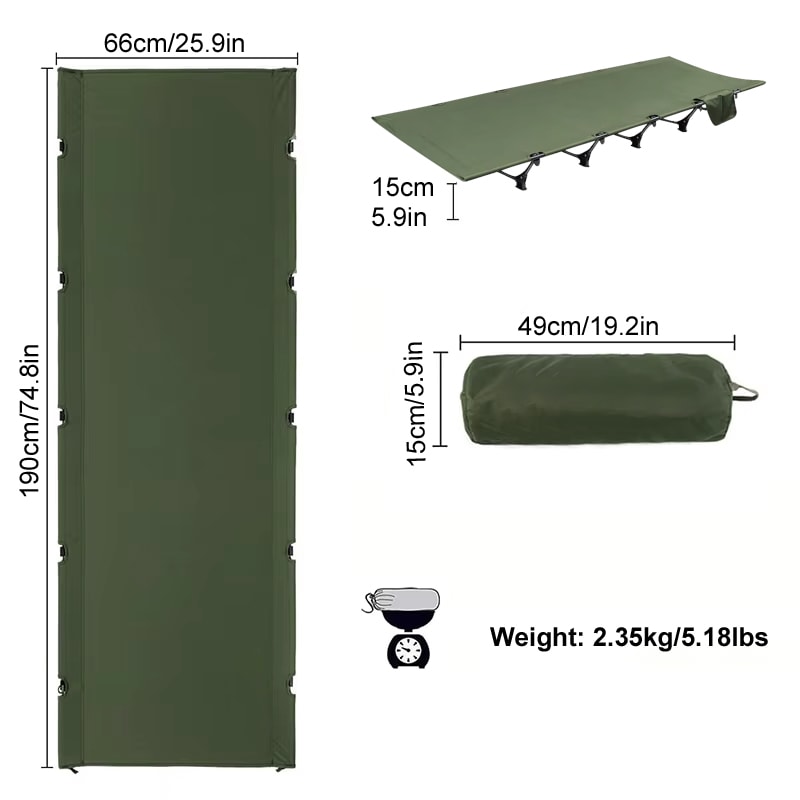 UltraLight Portable Camping Cot For Travel Hiking And Backpacking 2
