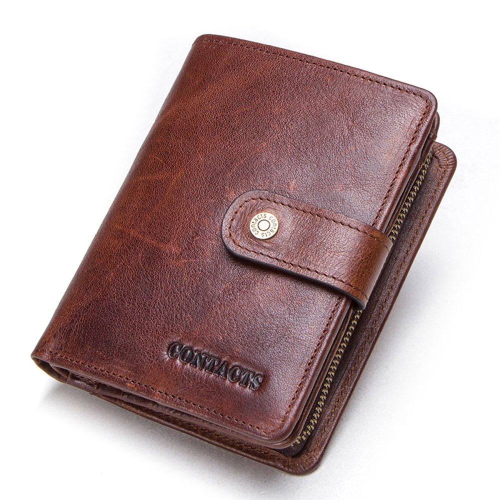 Premium Genuine Leather RFID Wallet For Men With Coin Pocket Card Holder 11
