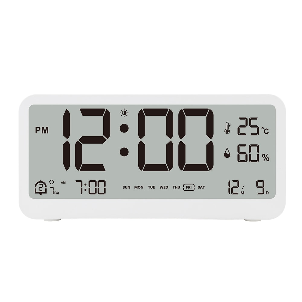 Multifunctional LED Digital Alarm Clock With Temperature Humidity Display 0