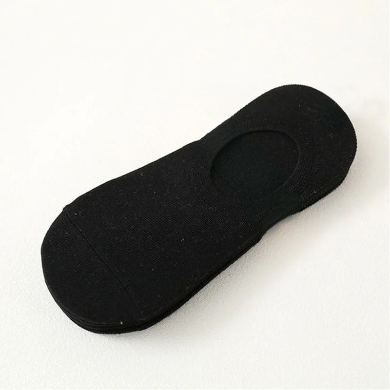 Mens Invisible Boat Socks Comfortable Silicone Cotton Ankle Socks