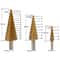 Titanium Step Drill Bit Set For Woodworking Metal Hole Cutting 2