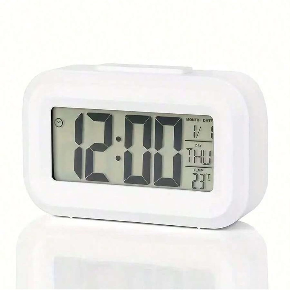 Smart Digital Alarm Clock With LCD Display Temperature Calendar Timer 6