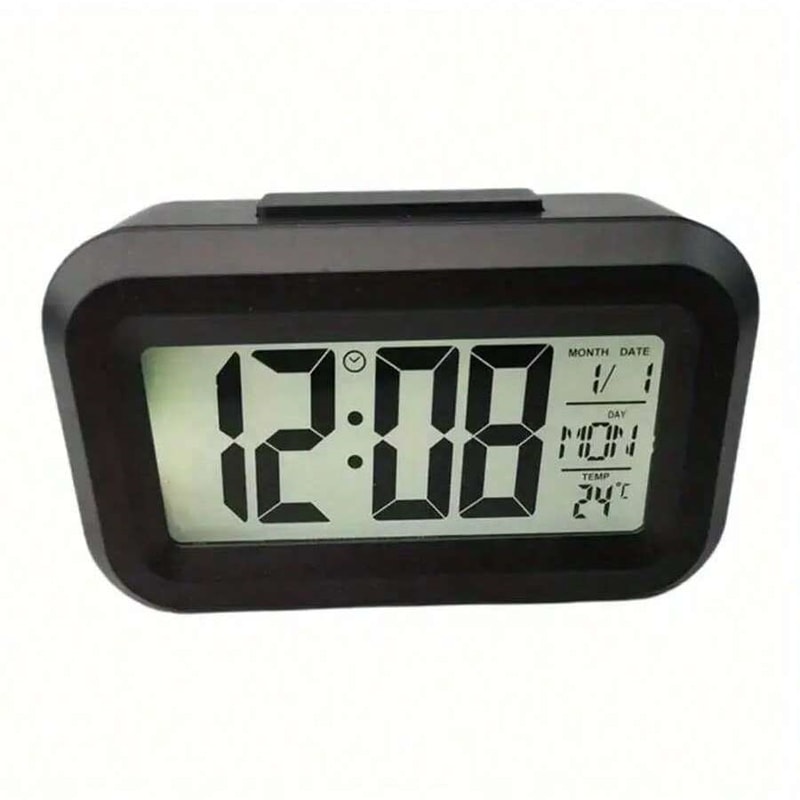 Smart Digital Alarm Clock With LCD Display Temperature Calendar Timer 9