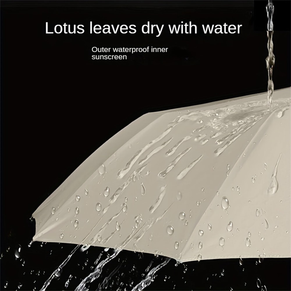 Automatic Folding Umbrella with UV Protection Windproof Compact Travel Umbrella