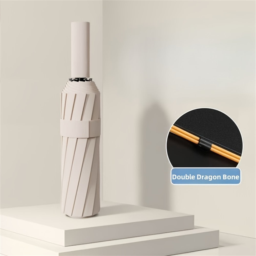 Automatic Folding Umbrella with UV Protection Windproof Compact Travel Umbrella