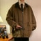 Vintage Cargo Mens Bomber Jacket Windbreaker Lightweight Retro Streetwear Outerwear
