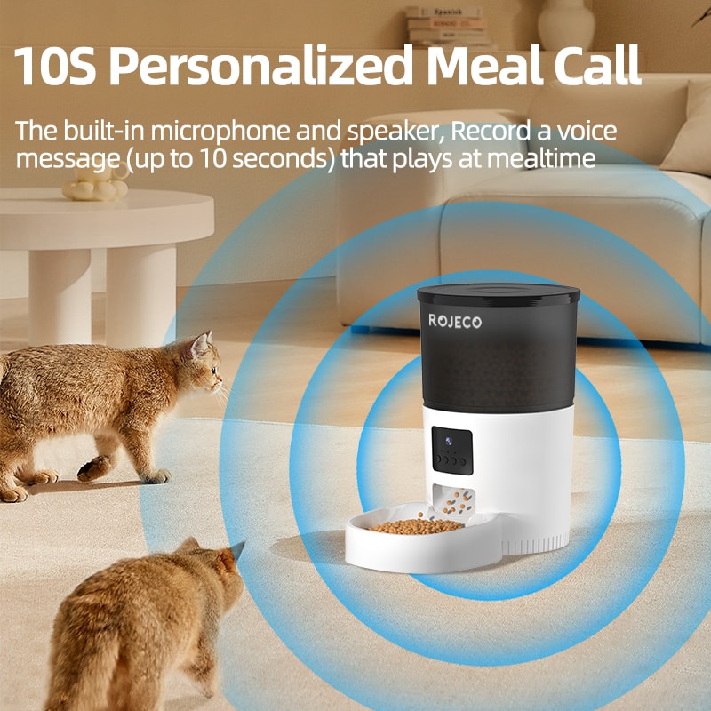 Smart Automatic Cat Feeder With Camera WiFi Pet Food Dispenser With App Control And Voice Recorder 2