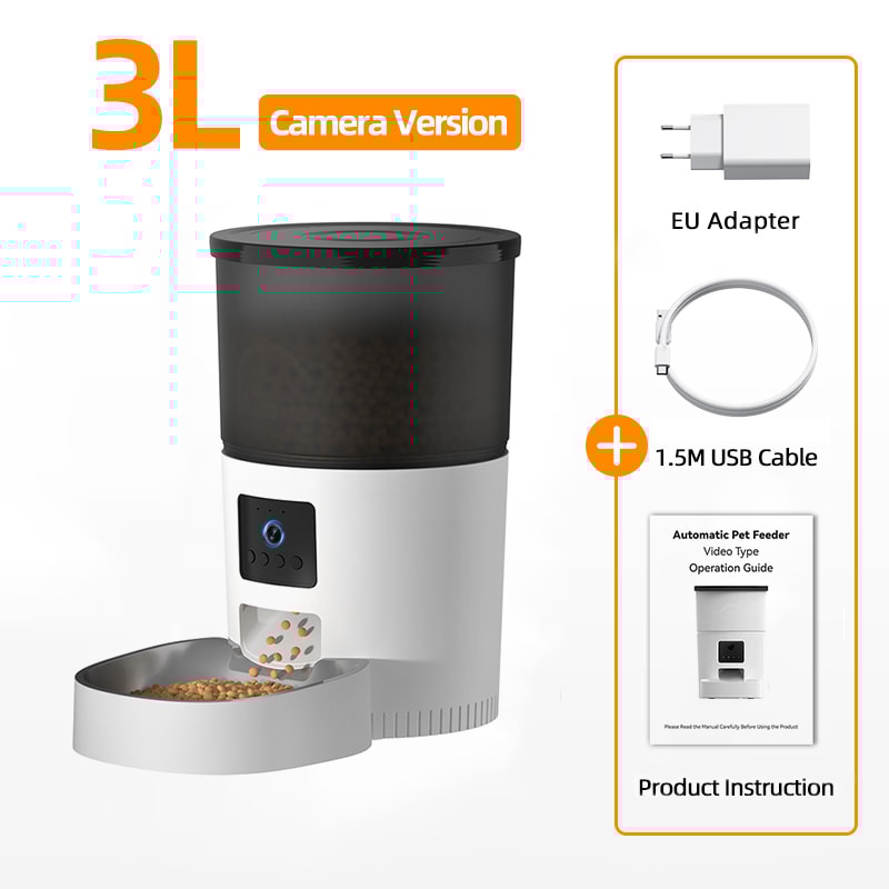 Smart Automatic Cat Feeder With Camera WiFi Pet Food Dispenser With App Control And Voice Recorder 6