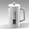 Premium French Press Coffee Maker with Borosilicate Glass Manual Coffee Tea Press Milk Frother
