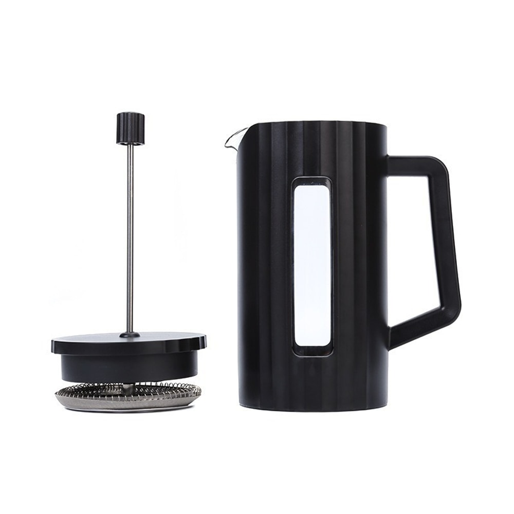 Premium French Press Coffee Maker with Borosilicate Glass Manual Coffee Tea Press Milk Frother
