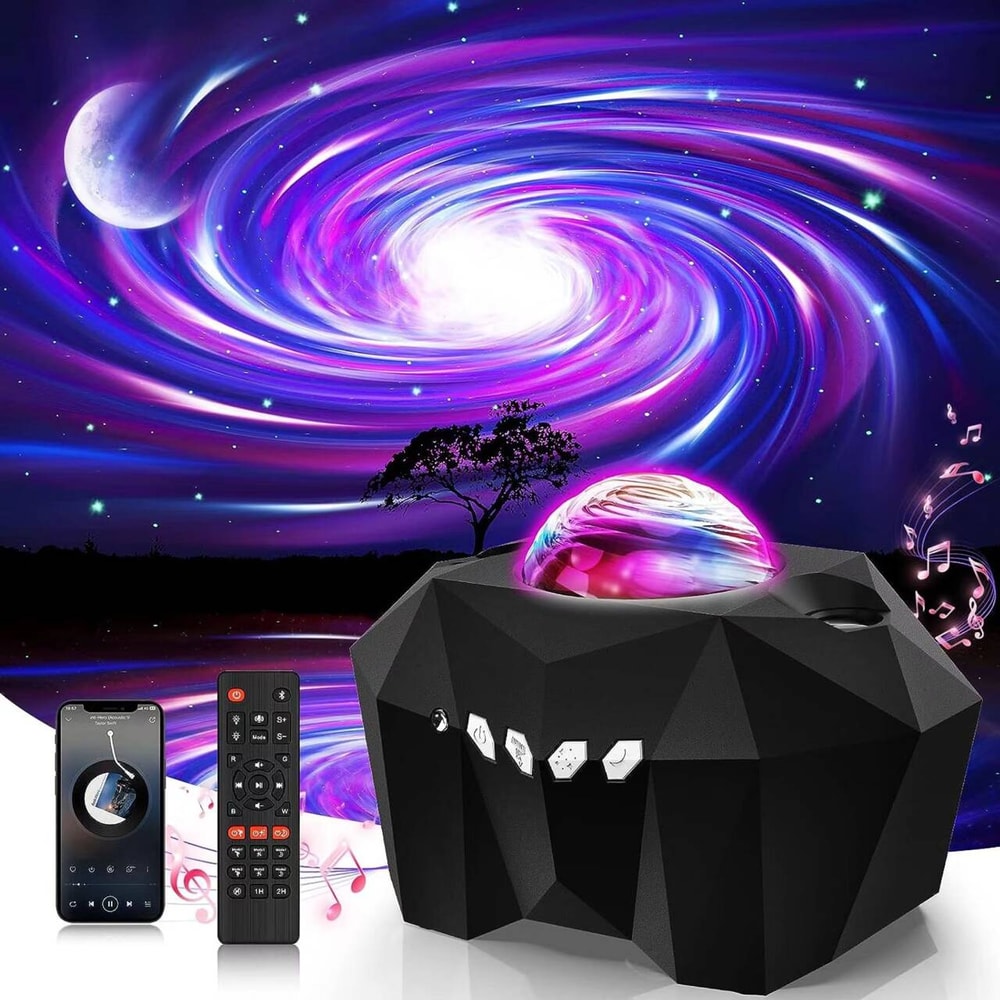 Aurora Galaxy Star Projector Lamp With Bluetooth Music Speaker And Northern Lights Starry Sky Night 8