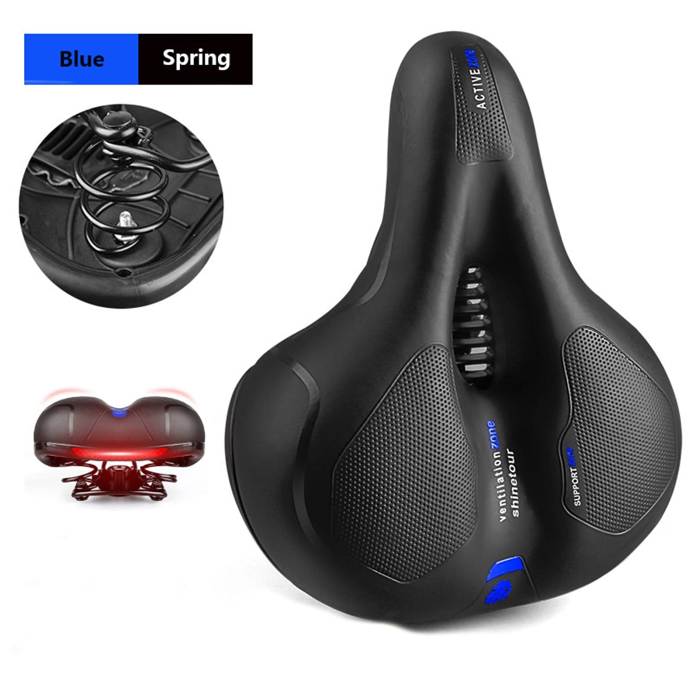 Reflective Shock Absorbing Hollow Bike Saddle Breathable Rainproof And Wide Cycling Seat For Road M 8