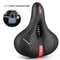Reflective Shock Absorbing Hollow Bike Saddle Breathable Rainproof And Wide Cycling Seat For Road M 10