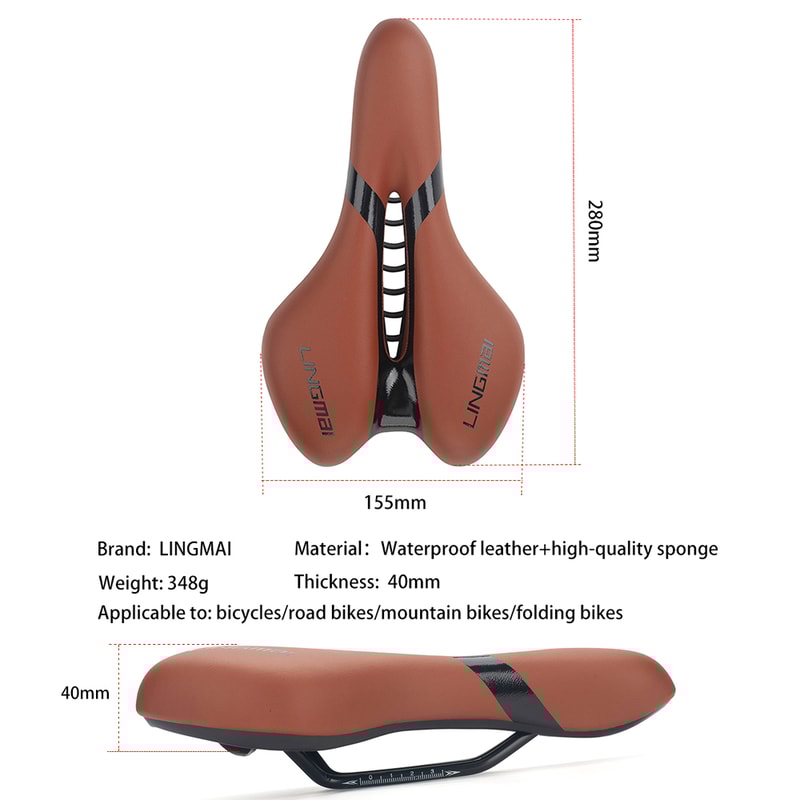 Waterproof Shock Absorbing Bike Saddle For Men And Women Soft MTB Cushion Seat 2