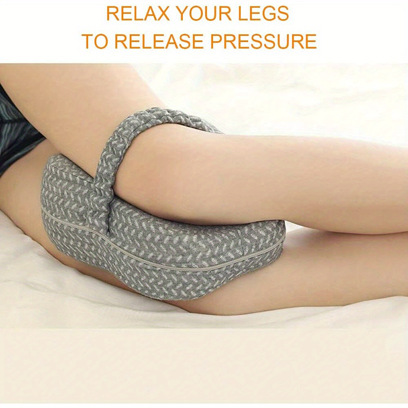 Memory Foam Leg Pillow for Side Sleepers Sciatica, Hip Knee Pain Relief Pillow for Back, Bed Sofa