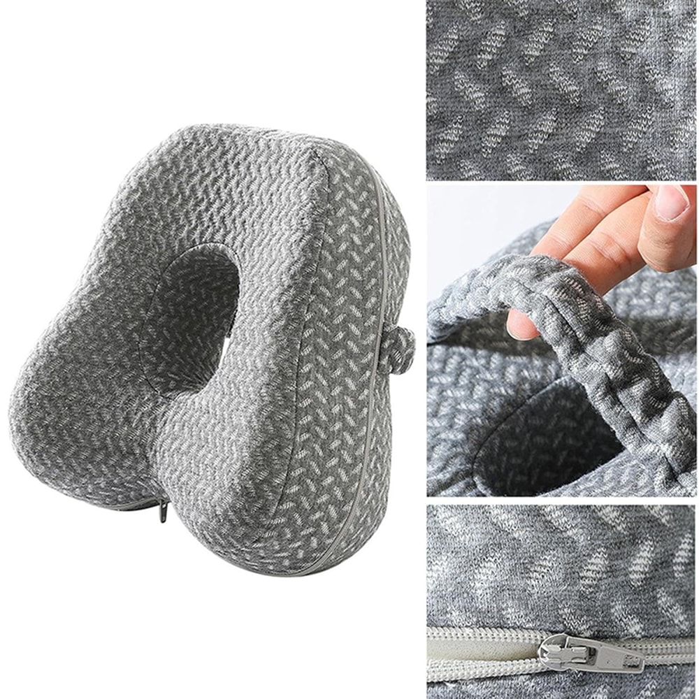 Memory Foam Leg Pillow for Side Sleepers Sciatica, Hip Knee Pain Relief Pillow for Back, Bed Sofa