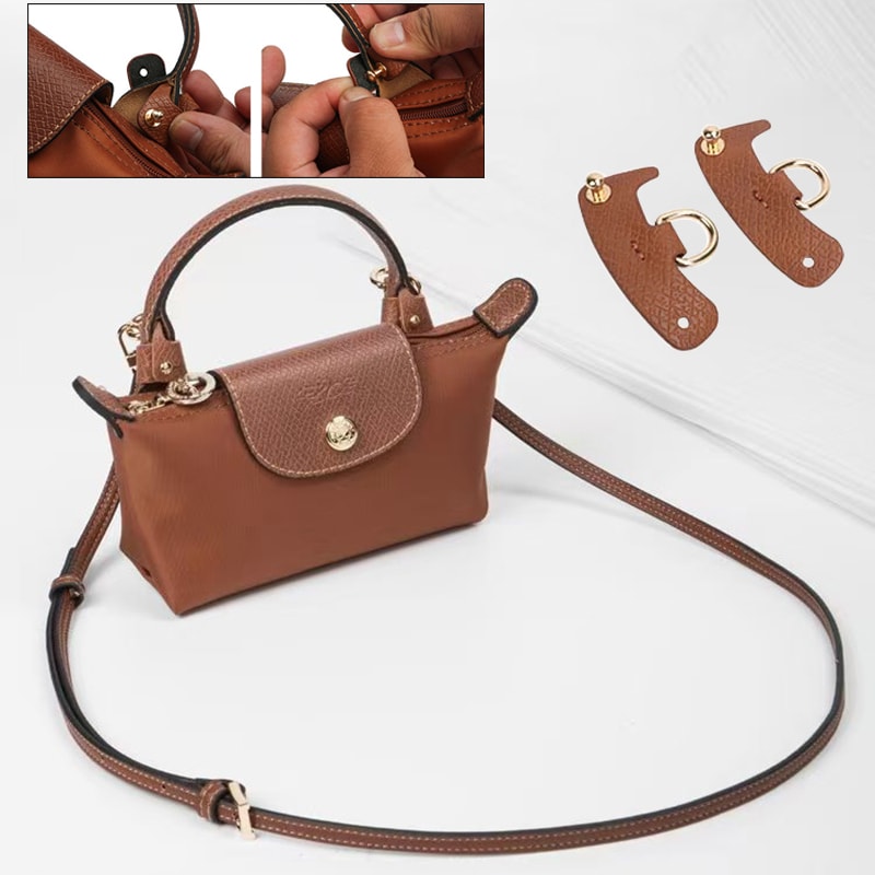 DIY Bag Straps Set for Longchamp Leather Shoulder Crossbody Conversion