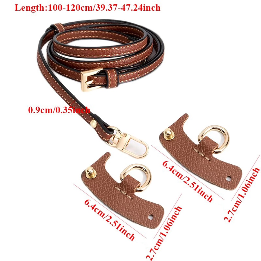 DIY Bag Straps Set for Longchamp Leather Shoulder Crossbody Conversion
