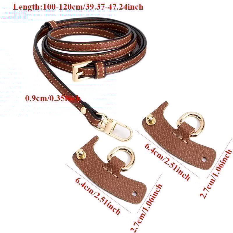 DIY Bag Straps Set for Longchamp Leather Shoulder Crossbody Conversion