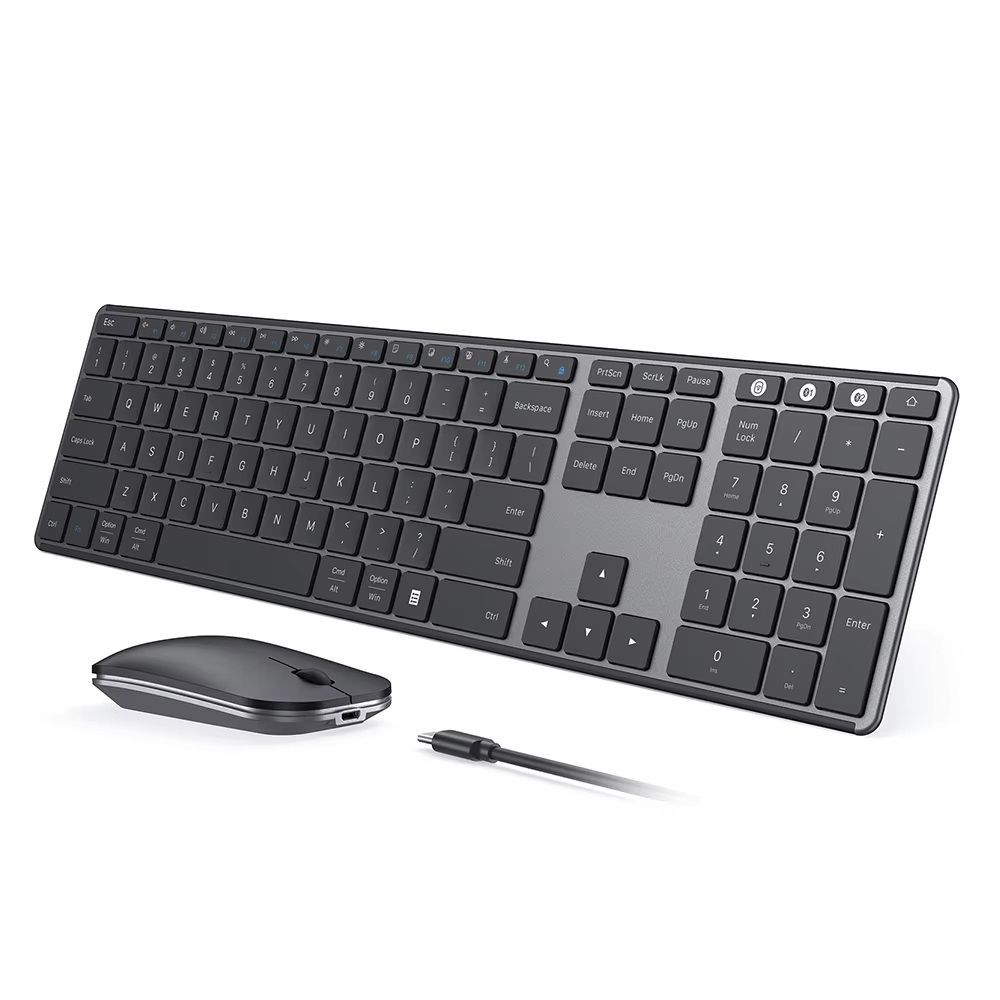 Wireless Bluetooth Keyboard And Mouse Combo Rechargeable Slim Keyboards Mice For MacBook Windows 0