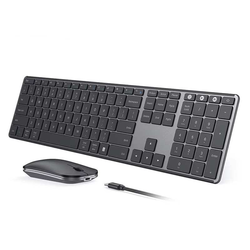 Wireless Bluetooth Keyboard And Mouse Combo Rechargeable Slim Keyboards Mice For MacBook Windows 0