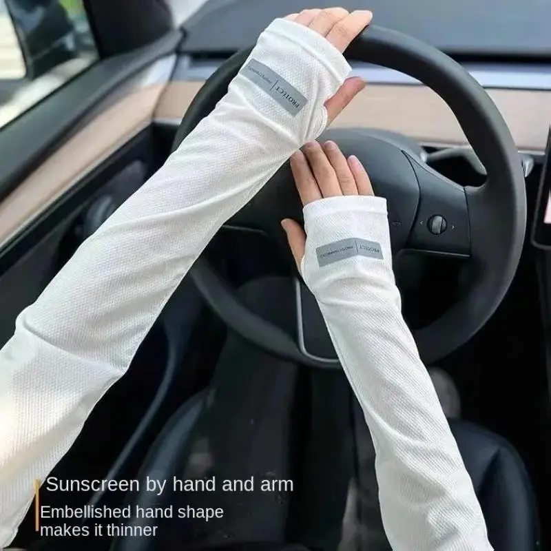 Oversized Ice Sleeves For Men UV Protection Summer Outdoor Loose Sleeves 3