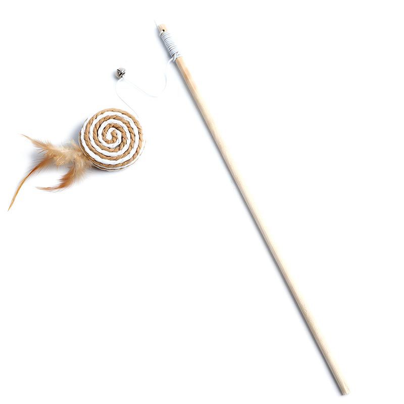 Interactive Feather Wand Toy for Cats Colorful Fun Pet Toy for Kittens, Ideal for Playtime Bonding